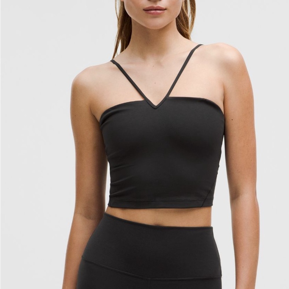 Black Strappy Crop Top